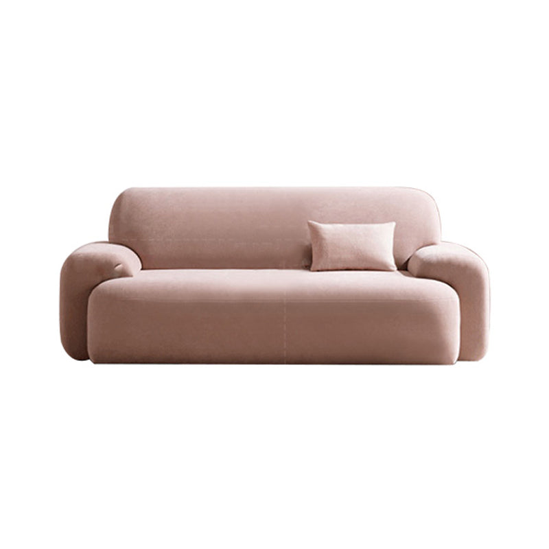 Standard Cushions Velvet Sofa 37.4"W with Recessed Arm for Living Room Clearhalo 'furn' 'furn_sofas' 'Furniture' 'furniture_sofas' 'kitchen' 'kitchen_sofas' 'Living Room Furniture' 'Sofa' 'sofas' 4638481