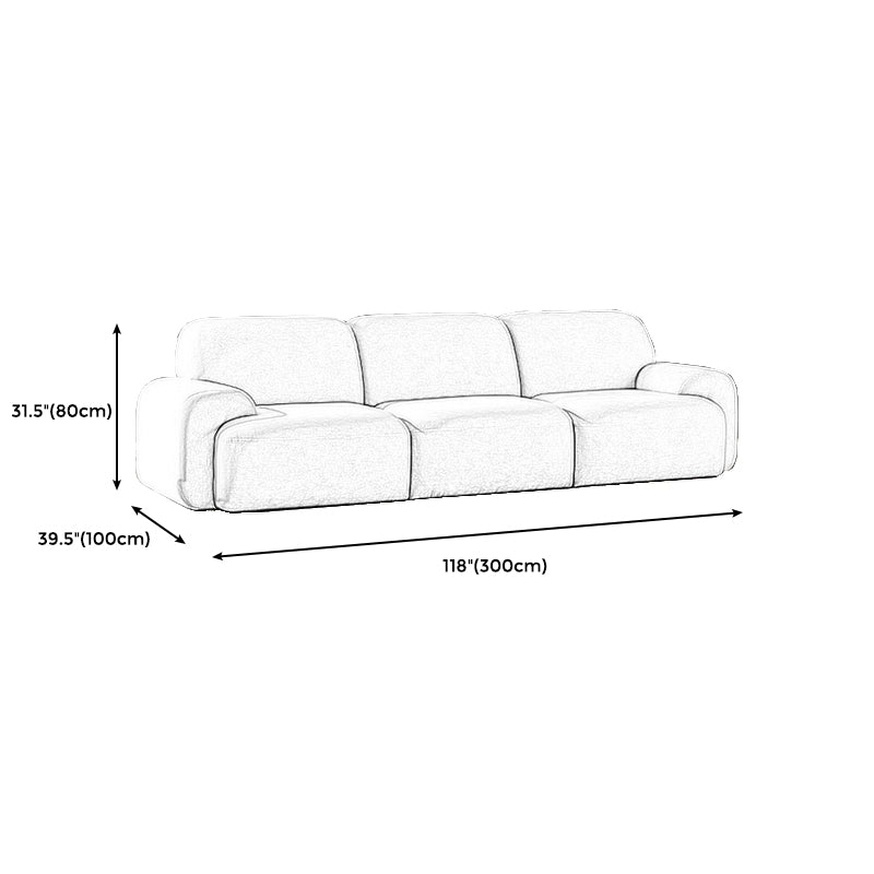 Standard Cushions Velvet Sofa 37.4"W with Recessed Arm for Living Room Clearhalo 'furn' 'furn_sofas' 'Furniture' 'furniture_sofas' 'kitchen' 'kitchen_sofas' 'Living Room Furniture' 'Sofa' 'sofas' 4638485