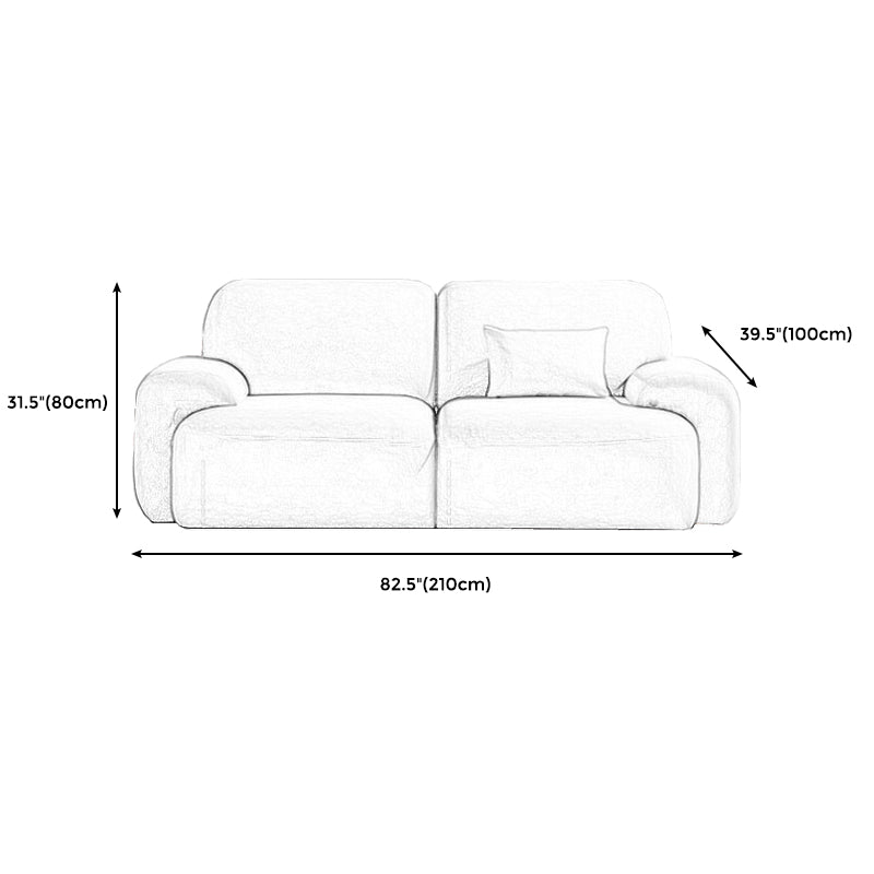 Standard Cushions Velvet Sofa 37.4"W with Recessed Arm for Living Room Clearhalo 'furn' 'furn_sofas' 'Furniture' 'furniture_sofas' 'kitchen' 'kitchen_sofas' 'Living Room Furniture' 'Sofa' 'sofas' 4638488