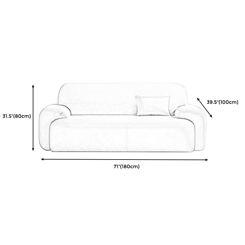 Standard Cushions Velvet Sofa 37.4"W with Recessed Arm for Living Room Clearhalo 'furn' 'furn_sofas' 'Furniture' 'furniture_sofas' 'kitchen' 'kitchen_sofas' 'Living Room Furniture' 'Sofa' 'sofas' 4638490