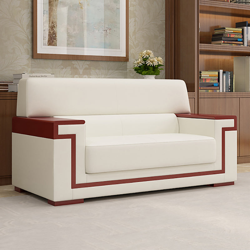 Contemporary Tight Back Standard Sofa 35.43"High Square Arm Sofa, Beige 59"L x 31.5"W x 35.5"H Clearhalo 'furn' 'furn_sofas' 'Furniture' 'furniture_sofas' 'kitchen' 'kitchen_sofas' 'Living Room Furniture' 'Sofa' 'sofas' 4638496