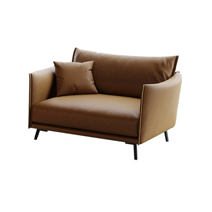 Modern Cushions Standard Sofa 29.53"High Square Arm Sofa, Champagne 35.4"L x 35.4"W x 29.5"H Clearhalo 'furn' 'furn_sofas' 'Furniture' 'furniture_sofas' 'kitchen' 'kitchen_sofas' 'Living Room Furniture' 'Sofa' 'sofas' 4638508