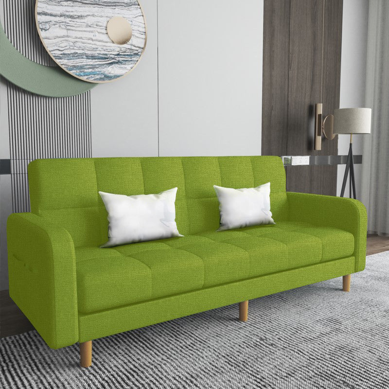 Square Arm Modern Sofa with Biscuit Back Storage Sofa for Living Room Green Linen Blend Clearhalo 'furn' 'furn_sofas' 'Furniture' 'furniture_sofas' 'kitchen' 'kitchen_sofas' 'Living Room Furniture' 'Sofa' 'sofas' 4638517