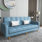 Square Arm Modern Sofa with Biscuit Back Storage Sofa for Living Room Light Blue Faux Leather Clearhalo 'furn' 'furn_sofas' 'Furniture' 'furniture_sofas' 'kitchen' 'kitchen_sofas' 'Living Room Furniture' 'Sofa' 'sofas' 4638519