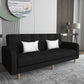 Square Arm Modern Sofa with Biscuit Back Storage Sofa for Living Room Black Linen Blend Clearhalo 'furn' 'furn_sofas' 'Furniture' 'furniture_sofas' 'kitchen' 'kitchen_sofas' 'Living Room Furniture' 'Sofa' 'sofas' 4638529