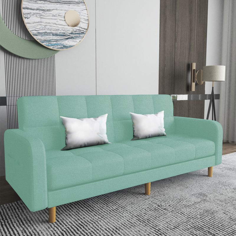 Square Arm Modern Sofa with Biscuit Back Storage Sofa for Living Room Light Green Linen Blend Clearhalo 'furn' 'furn_sofas' 'Furniture' 'furniture_sofas' 'kitchen' 'kitchen_sofas' 'Living Room Furniture' 'Sofa' 'sofas' 4638532