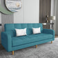 Square Arm Modern Sofa with Biscuit Back Storage Sofa for Living Room Turquoise Linen Blend Clearhalo 'furn' 'furn_sofas' 'Furniture' 'furniture_sofas' 'kitchen' 'kitchen_sofas' 'Living Room Furniture' 'Sofa' 'sofas' 4638537