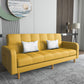 Square Arm Modern Sofa with Biscuit Back Storage Sofa for Living Room Yellow Faux Leather Clearhalo 'furn' 'furn_sofas' 'Furniture' 'furniture_sofas' 'kitchen' 'kitchen_sofas' 'Living Room Furniture' 'Sofa' 'sofas' 4638538