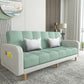 Square Arm Modern Sofa with Biscuit Back Storage Sofa for Living Room Green-White Linen Blend Clearhalo 'furn' 'furn_sofas' 'Furniture' 'furniture_sofas' 'kitchen' 'kitchen_sofas' 'Living Room Furniture' 'Sofa' 'sofas' 4638541