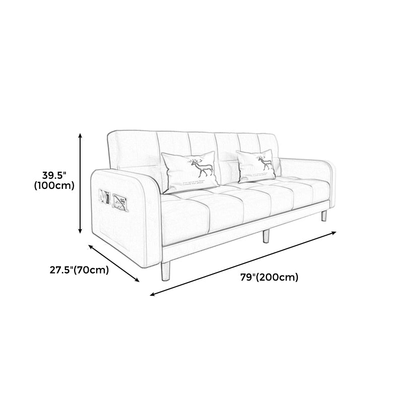 Square Arm Modern Sofa with Biscuit Back Storage Sofa for Living Room Clearhalo 'furn' 'furn_sofas' 'Furniture' 'furniture_sofas' 'kitchen' 'kitchen_sofas' 'Living Room Furniture' 'Sofa' 'sofas' 4638547