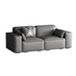 Faux Leather Modern Standard Sofa 37"W Square Arm Sofa Sofa Living Room 67"L x 39.5"W x 29.5"H Dark Gray Clearhalo 'furn' 'furn_sofas' 'Furniture' 'furniture_sofas' 'kitchen' 'kitchen_sofas' 'Living Room Furniture' 'Sofa' 'sofas' 4638560