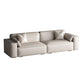 Faux Leather Modern Standard Sofa 37"W Square Arm Sofa Sofa Living Room 86.6"L x 39.4"W x 29.5"H Light Gray Clearhalo 'furn' 'furn_sofas' 'Furniture' 'furniture_sofas' 'kitchen' 'kitchen_sofas' 'Living Room Furniture' 'Sofa' 'sofas' 4638561