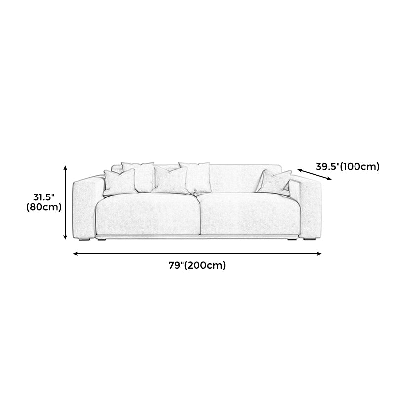30" High Square Arm Modern Standard Sofa with Tight Back for Living Room, Apartment Clearhalo 'furn' 'furn_sofas' 'Furniture' 'furniture_sofas' 'kitchen' 'kitchen_sofas' 'Living Room Furniture' 'Sofa' 'sofas' 4638660