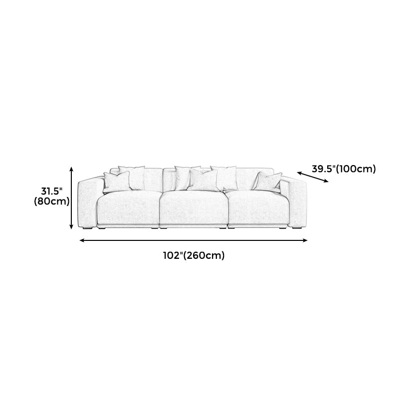 30" High Square Arm Modern Standard Sofa with Tight Back for Living Room, Apartment Clearhalo 'furn' 'furn_sofas' 'Furniture' 'furniture_sofas' 'kitchen' 'kitchen_sofas' 'Living Room Furniture' 'Sofa' 'sofas' 4638662