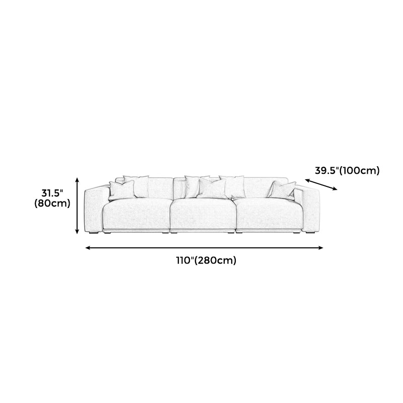 30" High Square Arm Modern Standard Sofa with Tight Back for Living Room, Apartment Clearhalo 'furn' 'furn_sofas' 'Furniture' 'furniture_sofas' 'kitchen' 'kitchen_sofas' 'Living Room Furniture' 'Sofa' 'sofas' 4638663