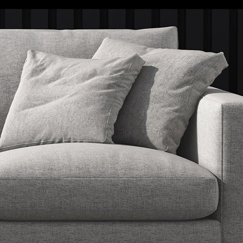 Square Armrest Latex/sponge Padded Fabric Design Wood Base Sofa Clearhalo 'furn' 'furn_sofas' 'Furniture' 'furniture_sofas' 'kitchen' 'kitchen_sofas' 'Living Room Furniture' 'Sofa' 'sofas' 4638706