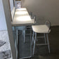 White Modern Style Rectangle Bar Table in Wood and Metal Milk Tea Shop Bar Table Clearhalo 'Bar Furniture' 'Bar Tables' 'bar_tables' 'furn' 'furn_bar_tables' 'Furniture' 'furniture_bar_tables' 'Kitchen & Dining Furniture' 4638747