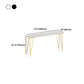White and Black Glam Style Bar Table in Gold Metal Foot and Marble Milk Tea Shop Table Clearhalo 'Bar Furniture' 'Bar Tables' 'bar_tables' 'furn' 'furn_bar_tables' 'Furniture' 'furniture_bar_tables' 'Kitchen & Dining Furniture' 'kitchen&dining_furn' 'kitchen' 4638854