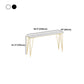 White and Black Glam Style Bar Table in Gold Metal Foot and Marble Milk Tea Shop Table Clearhalo 'Bar Furniture' 'Bar Tables' 'bar_tables' 'furn' 'furn_bar_tables' 'Furniture' 'furniture_bar_tables' 'Kitchen & Dining Furniture' 'kitchen&dining_furn' 'kitchen' 4638858