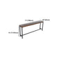 Brown Modern Style Bar Table Solid Wood and Black Iron Coffee Shop Bar Table Clearhalo 'Bar Furniture' 'Bar Tables' 'bar_tables' 'furn' 'furn_bar_tables' 'Furniture' 'furniture_bar_tables' 'Kitchen & Dining Furniture' 'kitchen&dining_furn' 'kitchen' 4638894