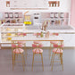 Glam Style White Table in Iron Top and Faux Marble Milk Tea Shop Bar Table 63"L x 15.7"W x 41.3"H Without Chairs Clearhalo 'Bar Furniture' 'Bar Tables' 'bar_tables' 'furn' 'furn_bar_tables' 'Furniture' 'furniture_bar_tables' 'Kitchen & Dining Furniture' 'kitchen&dining_furn' 'kitchen' 4638897