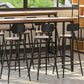Modern Style Bar Table Solid Wood and Iron Brown Coffee Shop Bar Table Clearhalo 'Bar Furniture' 'Bar Tables' 'bar_tables' 'furn' 'furn_bar_tables' 'Furniture' 'furniture_bar_tables' 'Kitchen & Dining Furniture' 'kitchen&dining_furn' 'kitchen' 4638957
