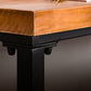 Modern Style Bar Table Solid Wood and Iron Brown Coffee Shop Bar Table Clearhalo 'Bar Furniture' 'Bar Tables' 'bar_tables' 'furn' 'furn_bar_tables' 'Furniture' 'furniture_bar_tables' 'Kitchen & Dining Furniture' 'kitchen&dining_furn' 'kitchen' 4638960