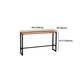 Modern Style Bar Table Solid Wood and Iron Brown Coffee Shop Bar Table Clearhalo 'Bar Furniture' 'Bar Tables' 'bar_tables' 'furn' 'furn_bar_tables' 'Furniture' 'furniture_bar_tables' 'Kitchen & Dining Furniture' 'kitchen&dining_furn' 'kitchen' 4638964