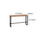 Modern Style Bar Table Solid Wood and Iron Brown Coffee Shop Bar Table Clearhalo 'Bar Furniture' 'Bar Tables' 'bar_tables' 'furn' 'furn_bar_tables' 'Furniture' 'furniture_bar_tables' 'Kitchen & Dining Furniture' 'kitchen&dining_furn' 'kitchen' 4638966
