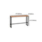 Modern Style Bar Table Solid Wood and Iron Brown Coffee Shop Bar Table Clearhalo 'Bar Furniture' 'Bar Tables' 'bar_tables' 'furn' 'furn_bar_tables' 'Furniture' 'furniture_bar_tables' 'Kitchen & Dining Furniture' 'kitchen&dining_furn' 'kitchen' 4638970