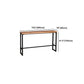 Modern Style Bar Table Solid Wood and Iron Brown Coffee Shop Bar Table Clearhalo 'Bar Furniture' 'Bar Tables' 'bar_tables' 'furn' 'furn_bar_tables' 'Furniture' 'furniture_bar_tables' 'Kitchen & Dining Furniture' 'kitchen&dining_furn' 'kitchen' 4638971