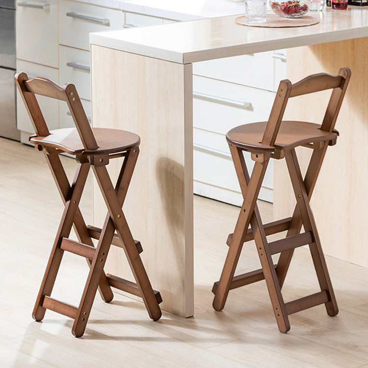 Modern Armless Backrest Counter Stool Wood Study Bar Stool with Wooden Seat and Pedal Clearhalo 'Bar Furniture' 'Bar Stools' 'bar_stools' 'furn' 'furn_bar_stools' 'furniture_bar_stools' 'Kitchen & Dining Furniture' 'kitchen&dining_furn' 'kitchen' 'kitchen_furn' Furniture' 4638976