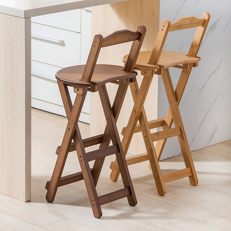 Modern Armless Backrest Counter Stool Wood Study Bar Stool with Wooden Seat and Pedal Clearhalo 'Bar Furniture' 'Bar Stools' 'bar_stools' 'furn' 'furn_bar_stools' 'furniture_bar_stools' 'Kitchen & Dining Furniture' 'kitchen&dining_furn' 'kitchen' 'kitchen_furn' Furniture' 4638977