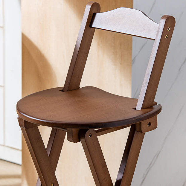 Modern Armless Backrest Counter Stool Wood Study Bar Stool with Wooden Seat and Pedal Clearhalo 'Bar Furniture' 'Bar Stools' 'bar_stools' 'furn' 'furn_bar_stools' 'furniture_bar_stools' 'Kitchen & Dining Furniture' 'kitchen&dining_furn' 'kitchen' 'kitchen_furn' Furniture' 4638984