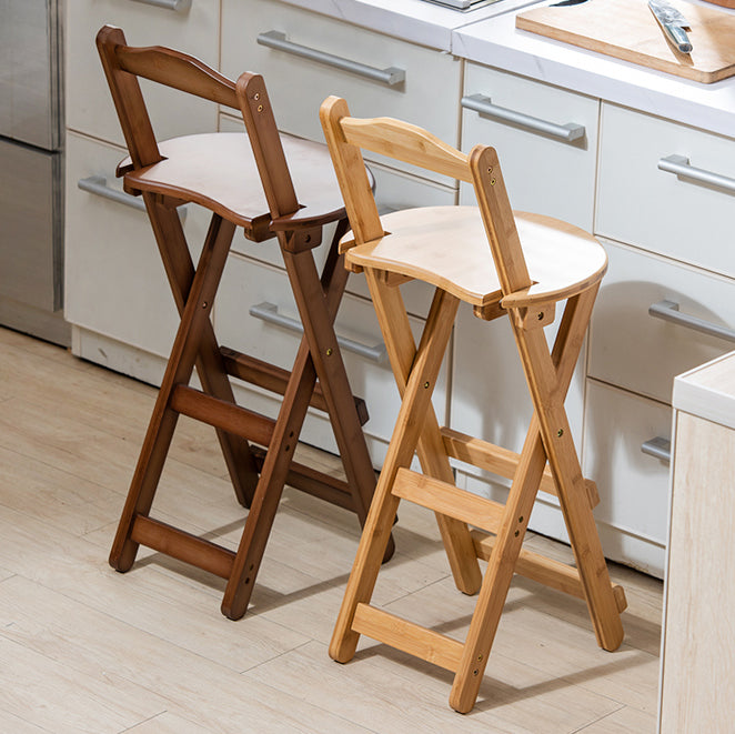 Modern Armless Backrest Counter Stool Wood Study Bar Stool with Wooden Seat and Pedal Clearhalo 'Bar Furniture' 'Bar Stools' 'bar_stools' 'furn' 'furn_bar_stools' 'furniture_bar_stools' 'Kitchen & Dining Furniture' 'kitchen&dining_furn' 'kitchen' 'kitchen_furn' Furniture' 4639001