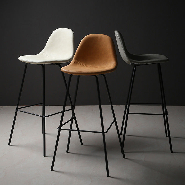 Industrial Style Bar-stool Iron Legs Counter Stool for Kitchen Bar Clearhalo 'Bar Furniture' 'Bar Stools' 'bar_stools' 'furn' 'furn_bar_stools' 'furniture_bar_stools' 'Kitchen & Dining Furniture' 'kitchen&dining_furn' 'kitchen' 'kitchen_furn' Furniture' 4639009