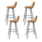 Industrial Style Bar-stool Iron Legs Counter Stool for Kitchen Bar Brown 4 Piece Set Bar Stool(30"H) Clearhalo 'Bar Furniture' 'Bar Stools' 'bar_stools' 'furn' 'furn_bar_stools' 'furniture_bar_stools' 'Kitchen & Dining Furniture' 'kitchen&dining_furn' 'kitchen' 'kitchen_furn' Furniture' 4639014