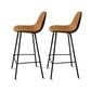 Industrial Style Bar-stool Iron Legs Counter Stool for Kitchen Bar Brown 2 Piece Set Counter Stool(26"H) Clearhalo 'Bar Furniture' 'Bar Stools' 'bar_stools' 'furn' 'furn_bar_stools' 'furniture_bar_stools' 'Kitchen & Dining Furniture' 'kitchen&dining_furn' 'kitchen' 'kitchen_furn' Furniture' 4639018