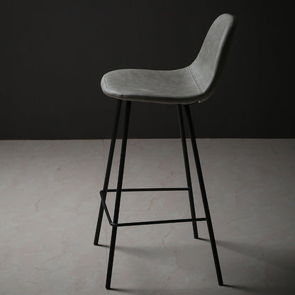 Industrial Style Bar-stool Iron Legs Counter Stool for Kitchen Bar Light Gray 1 Piece Counter Stool(26"H) Clearhalo 'Bar Furniture' 'Bar Stools' 'bar_stools' 'furn' 'furn_bar_stools' 'furniture_bar_stools' 'Kitchen & Dining Furniture' 'kitchen&dining_furn' 'kitchen' 'kitchen_furn' Furniture' 4639021