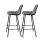 Industrial Style Bar-stool Iron Legs Counter Stool for Kitchen Bar Light Gray 2 Piece Set Counter Stool(26"H) Clearhalo 'Bar Furniture' 'Bar Stools' 'bar_stools' 'furn' 'furn_bar_stools' 'furniture_bar_stools' 'Kitchen & Dining Furniture' 'kitchen&dining_furn' 'kitchen' 'kitchen_furn' Furniture' 4639023