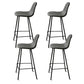 Industrial Style Bar-stool Iron Legs Counter Stool for Kitchen Bar Light Gray 4 Piece Set Counter Stool(26"H) Clearhalo 'Bar Furniture' 'Bar Stools' 'bar_stools' 'furn' 'furn_bar_stools' 'furniture_bar_stools' 'Kitchen & Dining Furniture' 'kitchen&dining_furn' 'kitchen' 'kitchen_furn' Furniture' 4639026