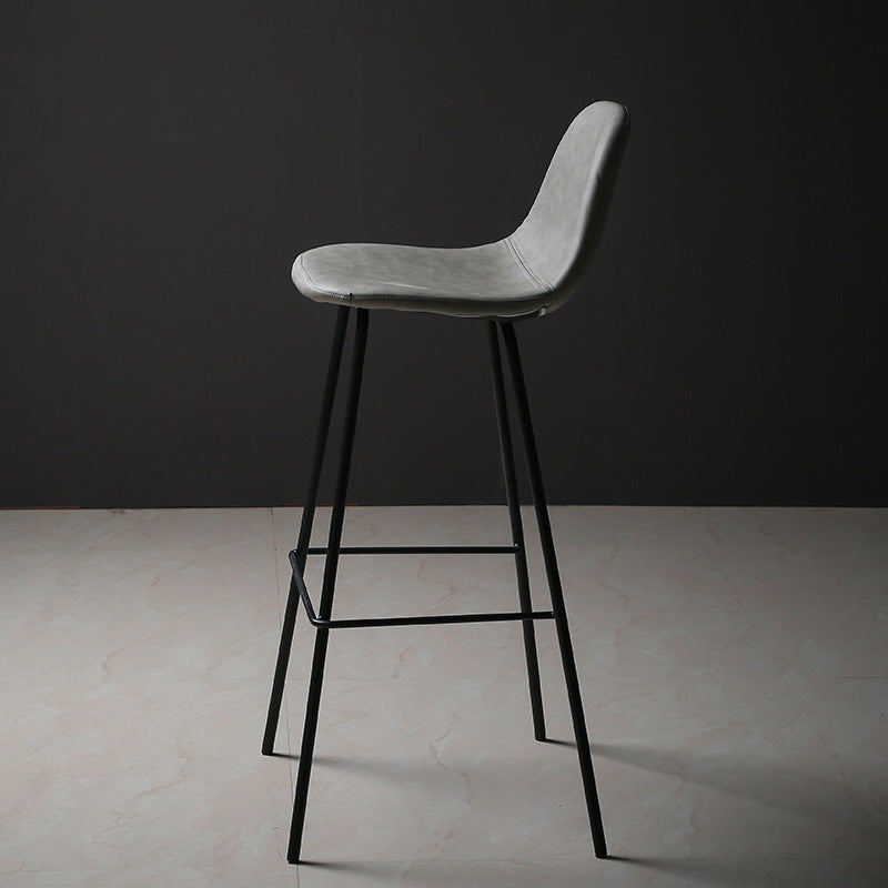 Industrial Style Bar-stool Iron Legs Counter Stool for Kitchen Bar Light Gray 1 Piece Bar Stool(30"H) Clearhalo 'Bar Furniture' 'Bar Stools' 'bar_stools' 'furn' 'furn_bar_stools' 'furniture_bar_stools' 'Kitchen & Dining Furniture' 'kitchen&dining_furn' 'kitchen' 'kitchen_furn' Furniture' 4639027