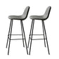 Industrial Style Bar-stool Iron Legs Counter Stool for Kitchen Bar Light Gray 2 Piece Set Bar Stool(30"H) Clearhalo 'Bar Furniture' 'Bar Stools' 'bar_stools' 'furn' 'furn_bar_stools' 'furniture_bar_stools' 'Kitchen & Dining Furniture' 'kitchen&dining_furn' 'kitchen' 'kitchen_furn' Furniture' 4639029