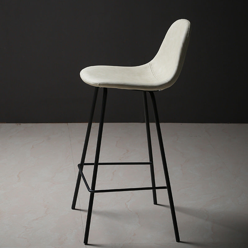 Industrial Style Bar-stool Iron Legs Counter Stool for Kitchen Bar White 1 Piece Counter Stool(26"H) Clearhalo 'Bar Furniture' 'Bar Stools' 'bar_stools' 'furn' 'furn_bar_stools' 'furniture_bar_stools' 'Kitchen & Dining Furniture' 'kitchen&dining_furn' 'kitchen' 'kitchen_furn' Furniture' 4639033