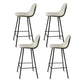 Industrial Style Bar-stool Iron Legs Counter Stool for Kitchen Bar White 4 Piece Set Counter Stool(26"H) Clearhalo 'Bar Furniture' 'Bar Stools' 'bar_stools' 'furn' 'furn_bar_stools' 'furniture_bar_stools' 'Kitchen & Dining Furniture' 'kitchen&dining_furn' 'kitchen' 'kitchen_furn' Furniture' 4639038
