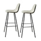 Industrial Style Bar-stool Iron Legs Counter Stool for Kitchen Bar White 2 Piece Set Bar Stool(30"H) Clearhalo 'Bar Furniture' 'Bar Stools' 'bar_stools' 'furn' 'furn_bar_stools' 'furniture_bar_stools' 'Kitchen & Dining Furniture' 'kitchen&dining_furn' 'kitchen' 'kitchen_furn' Furniture' 4639040