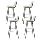 Industrial Style Bar-stool Iron Legs Counter Stool for Kitchen Bar White 4 Piece Set Bar Stool(30"H) Clearhalo 'Bar Furniture' 'Bar Stools' 'bar_stools' 'furn' 'furn_bar_stools' 'furniture_bar_stools' 'Kitchen & Dining Furniture' 'kitchen&dining_furn' 'kitchen' 'kitchen_furn' Furniture' 4639041