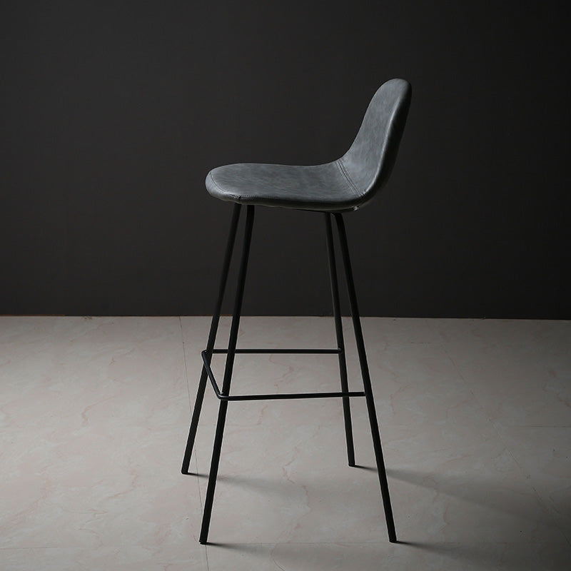 Industrial Style Bar-stool Iron Legs Counter Stool for Kitchen Bar Dark Gray 1 Piece Bar Stool(30"H) Clearhalo 'Bar Furniture' 'Bar Stools' 'bar_stools' 'furn' 'furn_bar_stools' 'furniture_bar_stools' 'Kitchen & Dining Furniture' 'kitchen&dining_furn' 'kitchen' 'kitchen_furn' Furniture' 4639042