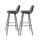 Industrial Style Bar-stool Iron Legs Counter Stool for Kitchen Bar Dark Gray 2 Piece Set Bar Stool(30"H) Clearhalo 'Bar Furniture' 'Bar Stools' 'bar_stools' 'furn' 'furn_bar_stools' 'furniture_bar_stools' 'Kitchen & Dining Furniture' 'kitchen&dining_furn' 'kitchen' 'kitchen_furn' Furniture' 4639043