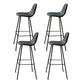 Industrial Style Bar-stool Iron Legs Counter Stool for Kitchen Bar Dark Gray 4 Piece Set Bar Stool(30"H) Clearhalo 'Bar Furniture' 'Bar Stools' 'bar_stools' 'furn' 'furn_bar_stools' 'furniture_bar_stools' 'Kitchen & Dining Furniture' 'kitchen&dining_furn' 'kitchen' 'kitchen_furn' Furniture' 4639044